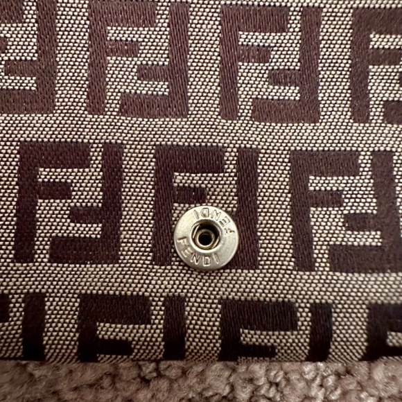 FENDI Zucchino Canvas Pink Leather Bifold Long Wallet great for Spring! - Picture 16 of 16